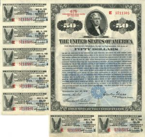$50 Victory Liberty Loan Bond - Extremely Rare Type